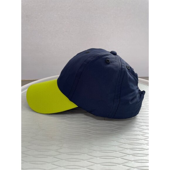Glove It Augusta Cap Women OS Crisscross Strap Detail Lime Green Navy Blue NEW - Picture 4 of 6